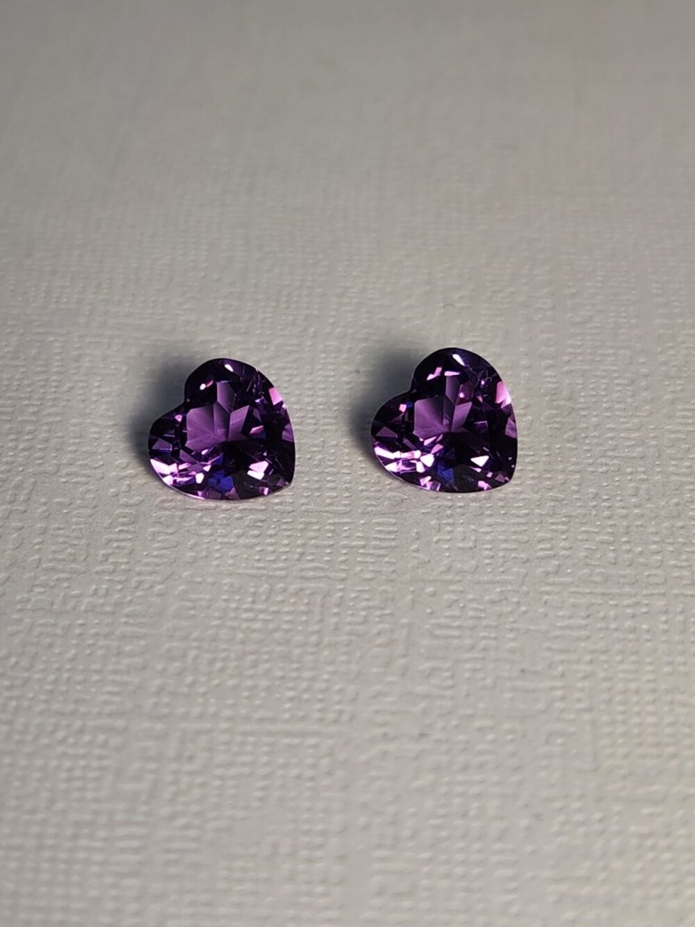 Natural Vintage Amethyst Heart Pair – Approx. 5.30 CTW